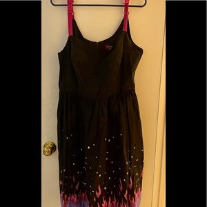 Hell Bunny 2XL Pinball Flames Dress